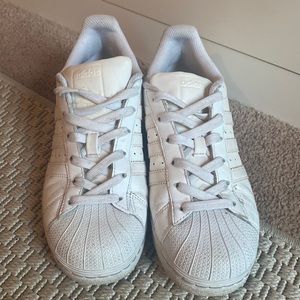 Adidas Superstar Kids Size 5 All White